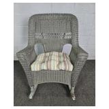 Synthetic Wicker Wood Frame Rocker