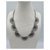 93.6 G Tw Mexico Sterling Silver 17in Onyx Navajo