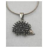 Sterling Silver 16in Hedgehog Necklace Tw 13.2g