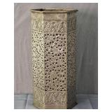 Vintage Hand Tooled Indian Brass Umbrella Stand