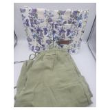 New Tote Bag And New Pair Sz L Linen 30% Cotton