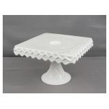 Vintage Milk Glass Pedestal Cake Stand