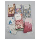 6 Pair Fun Design Socks Measures Unstretched 6in