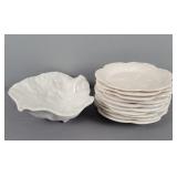 11 Pc Bordallo Pinheiro Cabbage White