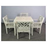 5 Pc Set Safavieh Weathered Solid Wood Patio Set