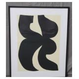Abstract Print Framed Under Plexiglass
