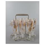 Vintage Libbey Golden Foliage Pilsner Glasses