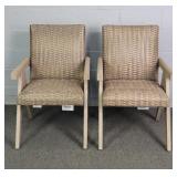 2x Bid Ashley Furn Alum Framed Patio Chairs