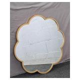 Metal Frame Scalloped Edge Wallhung Mirror