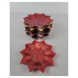14pc Decorative Glass  Star Plates