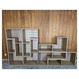 7x The Bid Modular Wood Shelf Units