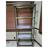 Vintage Brush Brass Finish Etagere