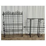 2x The Bid Wrought Iron Wall Hung Racks