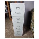 Hirsh 4 Drawer Metal File Cabinet - No Key
