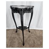 Carved Wood  Accent Table W/ Decorative Top