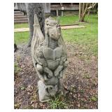 Concrete Garden Dragon Statue -some Cracks