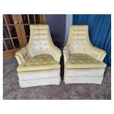 2x The Bid Laine Hickory Mid Cent Chairs