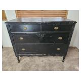 Vintage Painted Mahogany Dresser