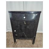 Mid-cent Metal Kitchen Cabinet W/ Formica Top
