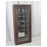 Old Handmade Pine Cabinet W/ Glass Door