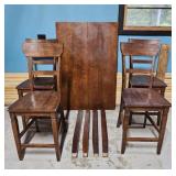 5 Pc Solid Wood Pub Table & Stools