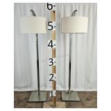 Pair Mid-century Floor Lamps See Info Phot