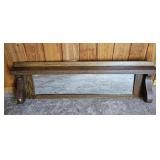Vintage Oak Sideboard Top Mirror