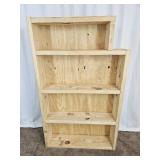 Sturdy Unfinished Pine Bookshelf