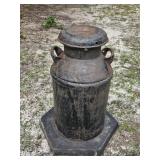 Vintage Milk Can W/ Separate Base