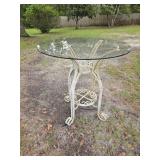 Glass Top Metal Table