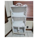 Vintage 2 Pc Painted Mahogany Cabinet