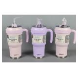 3x The Bid Splash Stainless Steel Travel Mugs