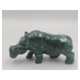 Malachite Carved Hippopotamus