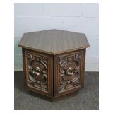Mid-century Mfg Wood Accent Table W/storage