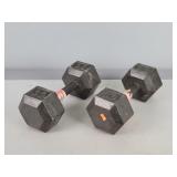 Pair Of 30lb Steel Dumbbells