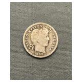 1908 Barber Silver Dime