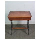 Metropolitan Life Antique Solid Oak Flip Top Desk