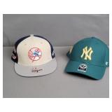 2x Bid Ny Yankess Collectors Hats See Photos