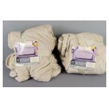 2x The Bid Members Mark Velvet Plush Q/k Blanket