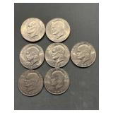 Lot Of 7 Eisenhower Dollars