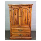 Solid Pine 2 Door 2 Drawer Armoire