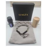 New Lava Rock Bead Bracelet For Women Zebra Stone