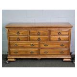 Solid Oak 10 Drawer Dresser