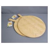 2x The Bid Herringbone Bamboo Charcuterie Board