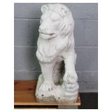 Vintage Concrete Lion Garden Statue