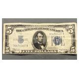 1934 $5 Us Silver Certificate
