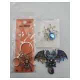 Halloween Lot Brooches And Keychain / Charm