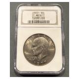 1977 Eisenhower Dollar Ngc Ms65