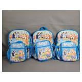 3x Bid Bluey Backpack W/ Lunch Bag
