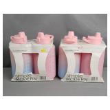 2x Bid 2 Pack Simple Modern 64 Oz Tritan Bottles